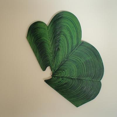 Vert de vessie sur vert anis 120cm x 100cm